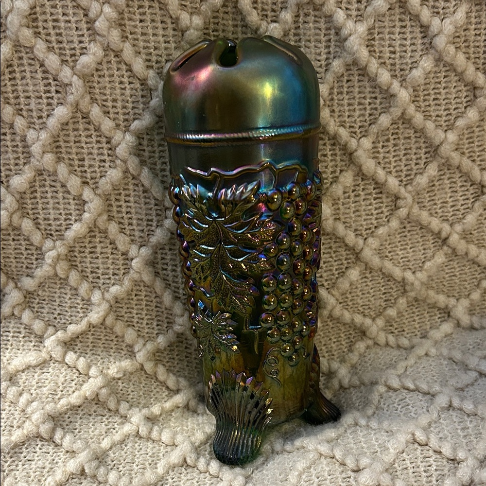 Iridescent Grape Design Hat Pin Holder/Vase
